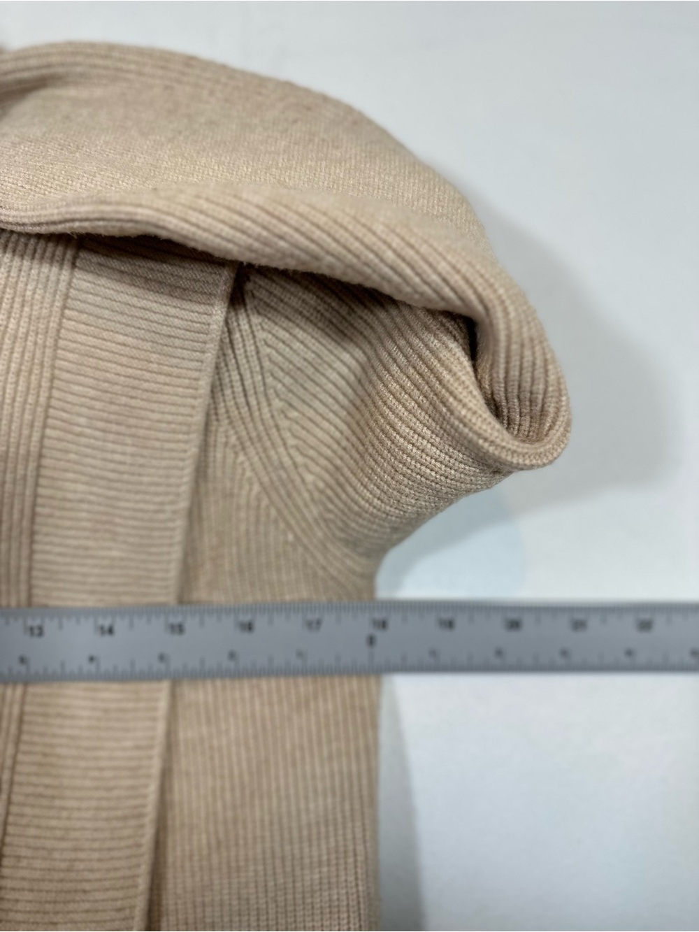 Belldini Hooded Duster Cardigan Size S Tan Cozy Lounge Sweater Fall Layering - Picture 5 of 8